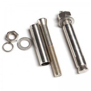 304 stainless steel expansion bolt Galvanized Exploded screw hexagon bolt
