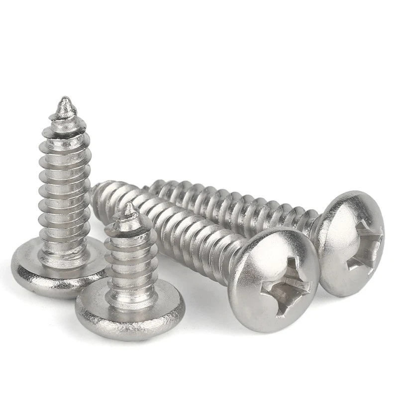 304 stainless steel tapping screw cross head screw cross Round head Half round head bolt Featured Image