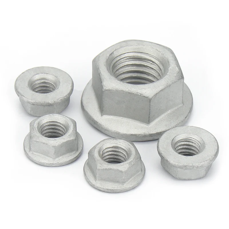 High Strength Grade 4 8 10 12 Steel Dacromet DIN6923 Hex Flange Nuts (3)