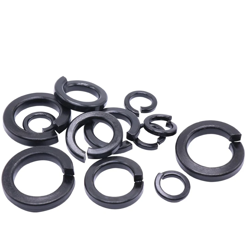 8.8 High strength black carbon steel spring gasket DIN127 Split spring washer elastic washer Featured Image