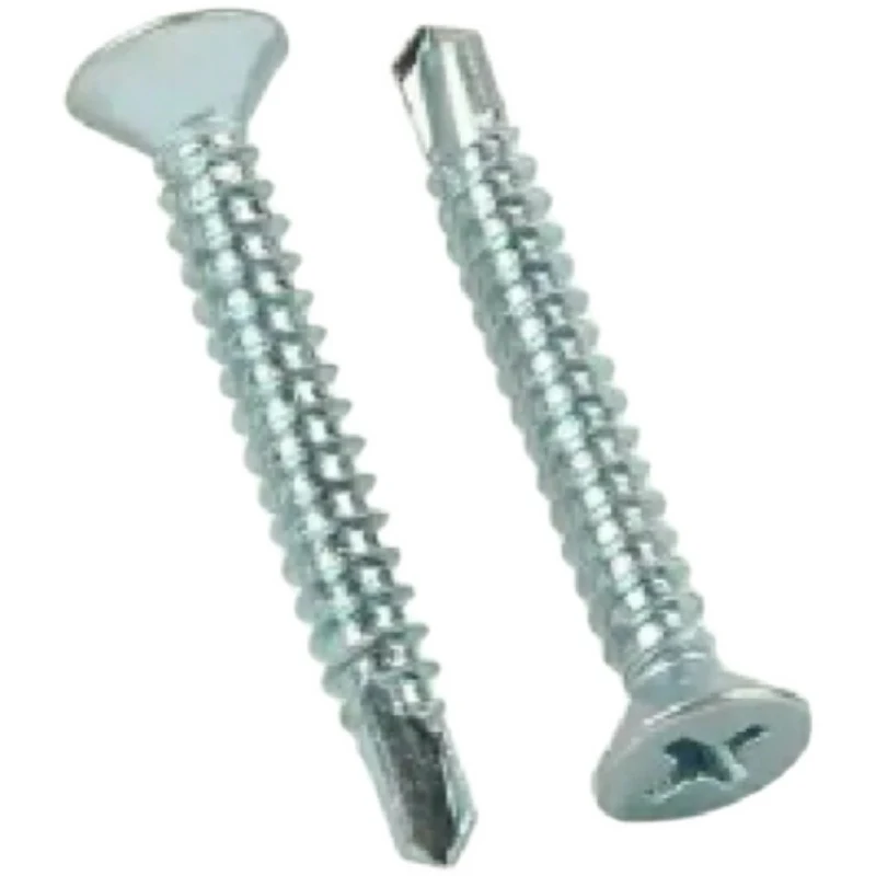 Zinc Plated Countersunk CSK Flat Head Drill Screw 