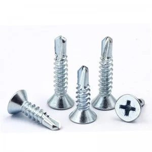 Galvanized 304 stainless steel drill tail screw Flat head dovetail self-tapping screw