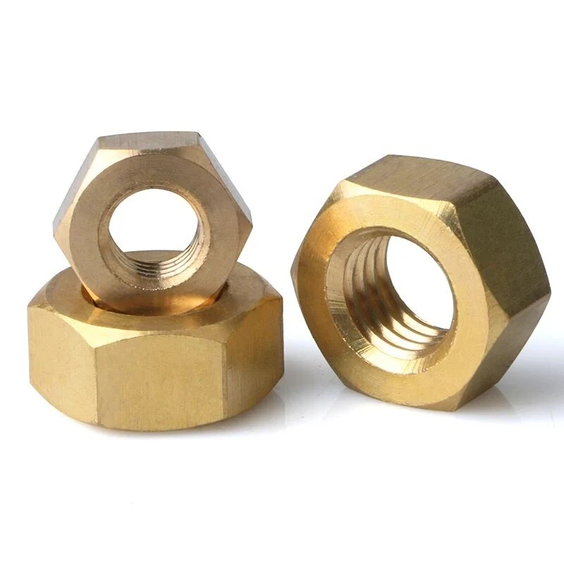 Brass Copper DIN934 Hex NutsBrass Copper DIN934 Hex Nuts (8)