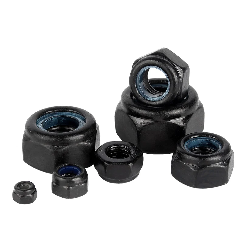 High Strength Grade 4 8 10 12 Steel Black Oxide DIN982 DIN985 Nylo ( (12)