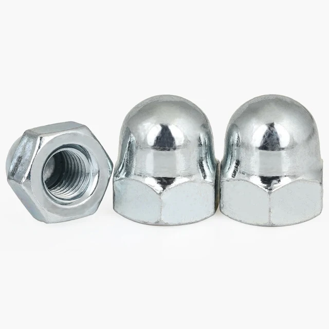 High Strength Grade 4 8 10 12 Steel Galvanized Blue White Zinc Plated DIN1587 Cap Nuts