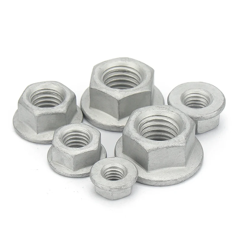 High Strength Grade 4 8 10 12 Steel Dacromet DIN6923 Hex Flange Nuts (2)
