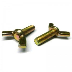 High Strength Grade 4.8 8.8 10.9 12.9 Yellow Zinc Plated DIN316 Butterfly Wing Bolts