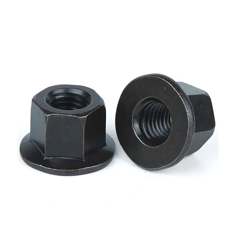 High Strength Grade 4 8 10 12 Steel Black Oxide DIN6923 Hex Flange Nuts (3)