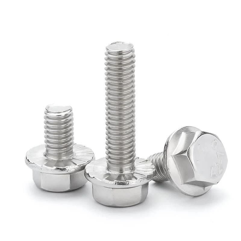 Stainless Steel A2-70 A4-80 SS201 SS304 SS316 DIN6921 Flange Bolts (8)
