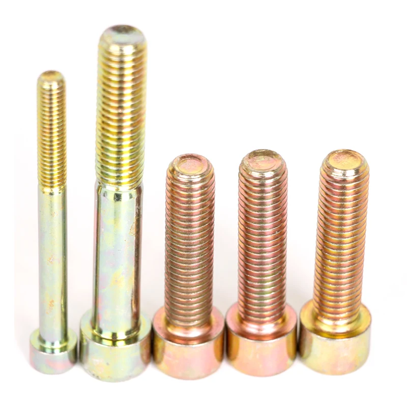 High Strength Grade 4.8 8.8 10.9 12.9 Steel Yellow Zinc Plated DIN912  (