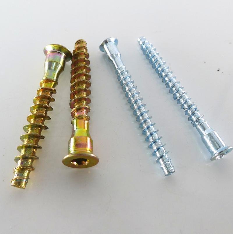 Color Yellow Zinc Plated Steel Wood Confirmat Screws