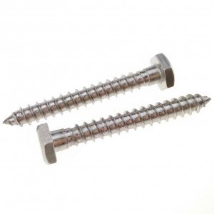 304 stainless steel outer hexagon half-tooth wood screw DIN571 Self-tapping screw