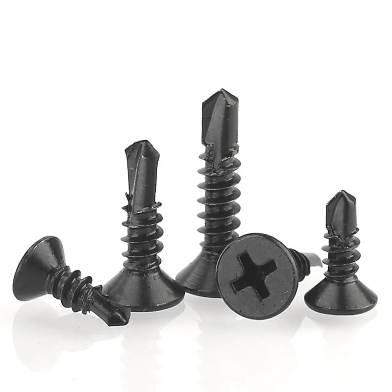Black Phosphate Black Oxide Countersunk CSK Flat Head Drill Screw Self-drillng Screws