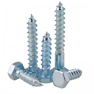 Galvanized outer hexagon screw DIN571 Full tooth countersunk head wood screw