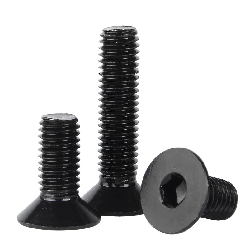 High Strength Grade 4.8 8.8 10.9 12.9 Black Oxide DIN7991 CSK Flat Head Hex Socket Bolts Featured Image