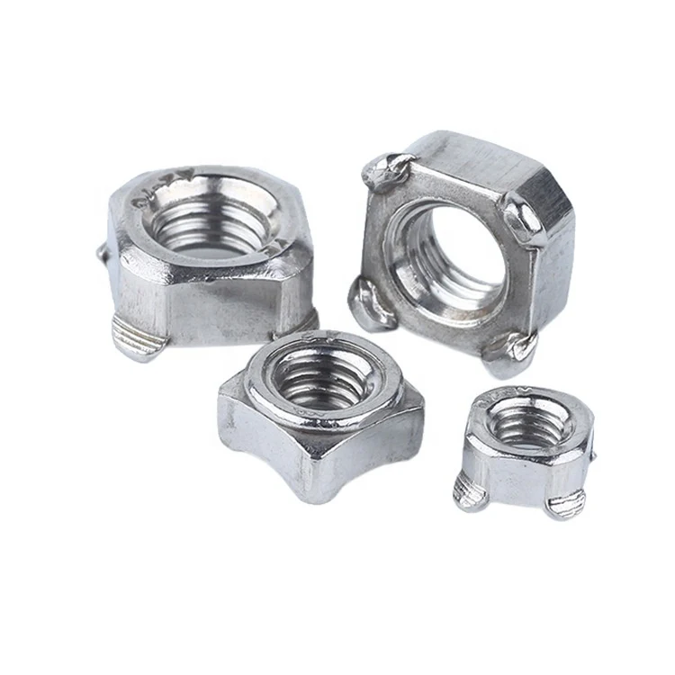 Stainless Steel A2-70 A4-80 SS201 SS304 SS316 DIN928 Square Weld Nuts