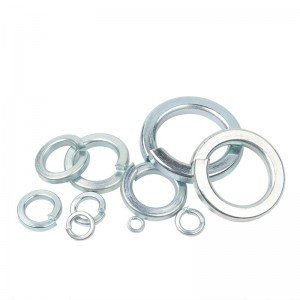Carbon steel blue white zinc spring pad DIN127 Spring gasket Anti loosening cushion