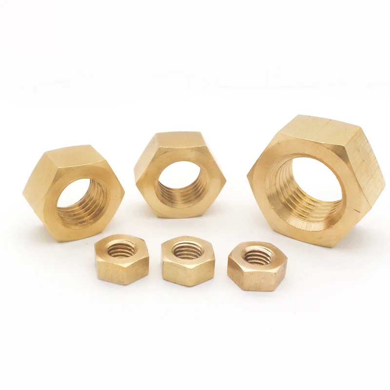 Brass Copper DIN934 Hex NutsBrass Copper DIN934 Hex Nuts (4)
