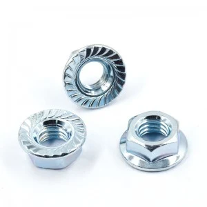 High Strength Grade 4 8 10 12 Steel Galvanized Blue White Zinc Plated DIN6923 Hex Flange Nuts