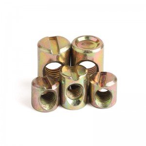 High Strength Grade 4 8 10 12 Steel Color Yellow Zinc Plated Barrel Nuts