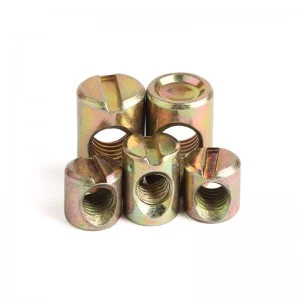 High Strength Grade 4 8 10 12 Steel Color Yellow Zinc Plated Barrel Nuts