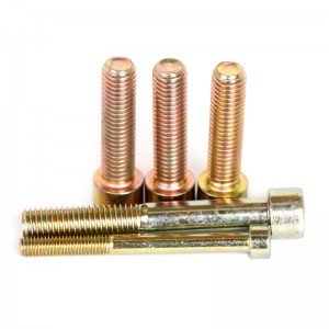 High Strength Grade 4.8 8.8 10.9 12.9 Steel Yellow Zinc Plated DIN912 Allen Bolts