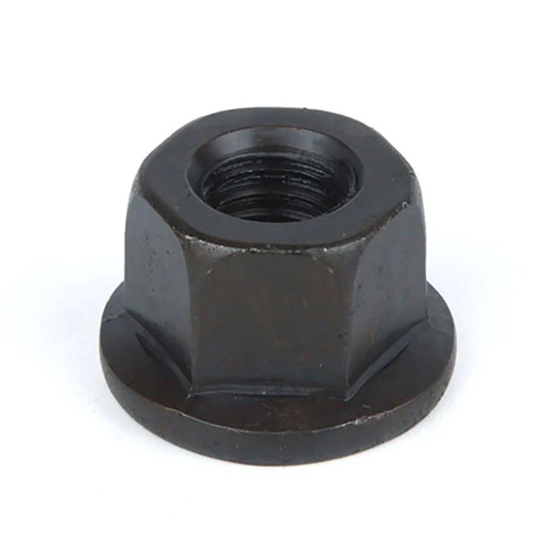 High Strength Grade 4 8 10 12 Steel Black Oxide DIN6923 Hex Flange Nuts (2)