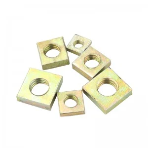 High Strength Grade 4 8 10 12 Steel Color Yellow Zinc Plated DIN577 Square Nuts