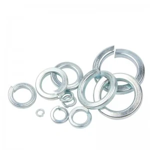Carbon steel blue white zinc spring pad DIN127 Spring gasket Anti loosening cushion