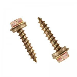 Carbon steel yellow zinc outer hexagon flange drilling tail tapping screw