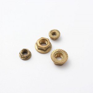 Copper Brass DIN6923 Hex Flange Nuts