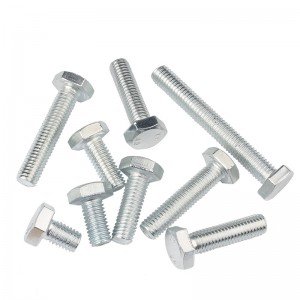 Grade 4.8 Carbon Steel DIN931 DIN933 Galvanized Zinc Plated Hex Bolts