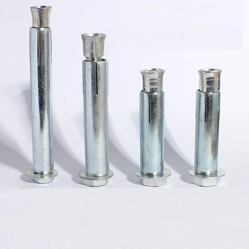 White Blue Zinc Plated Steel Hex Nut Sleeve Anchor Expansion Bolt