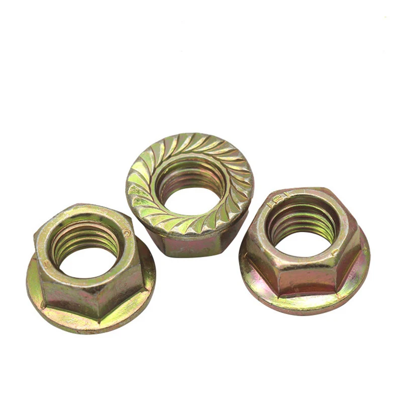 High Strength Grade 4 8 10 12 Steel Color Yellow Zinc Plated DIN6923 Hex  ( (8)