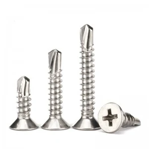304 Stainless Steel Countersunk Screws Cross groove Flat head tapping screw