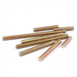 Colored zinc plated lead screw yellow plated suspender DIN975 3m threaded rod