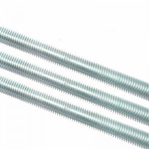 Electroplated blue white zinc lead screw carbon steel DIN976 Full thread rod
