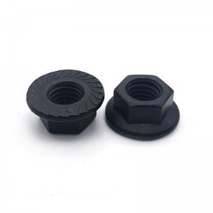 High Strength Grade 4 8 10 12 Steel Black Oxide DIN6923 Hex Flange Nuts