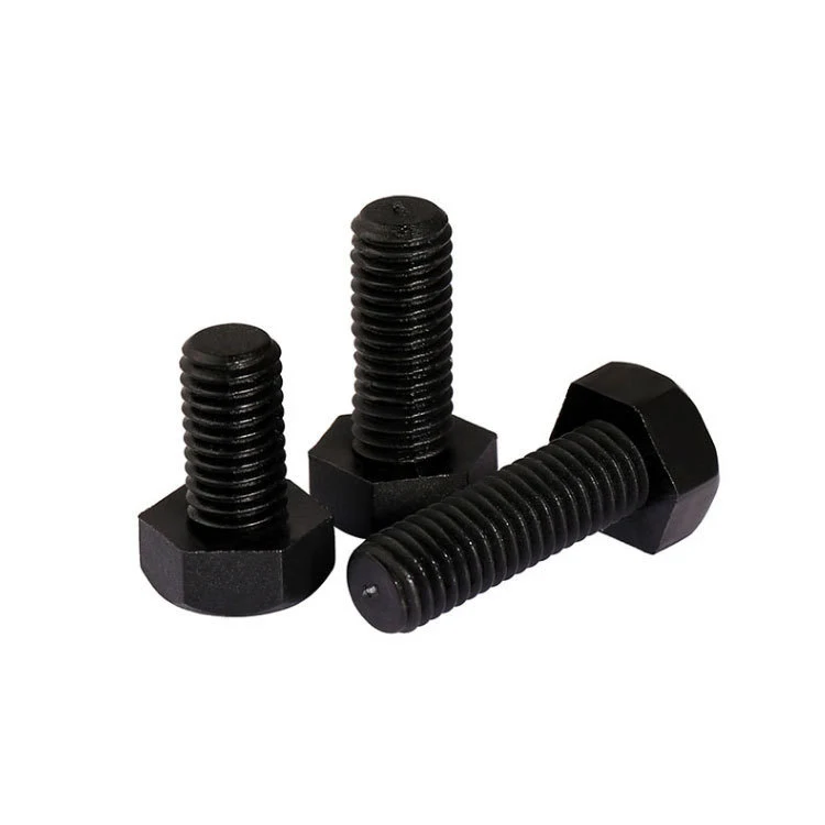 Grade 4.8 Carbon Steel DIN931 DIN933 Black Oxide Hex Bolts (3)