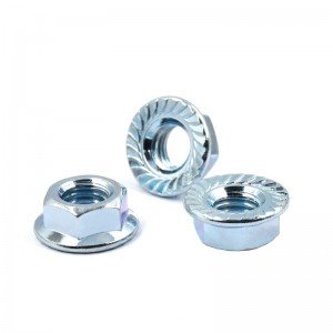 High Strength Grade 4 8 10 12 Steel Galvanized Blue White Zinc Plated DIN6923 Hex Flange Nuts