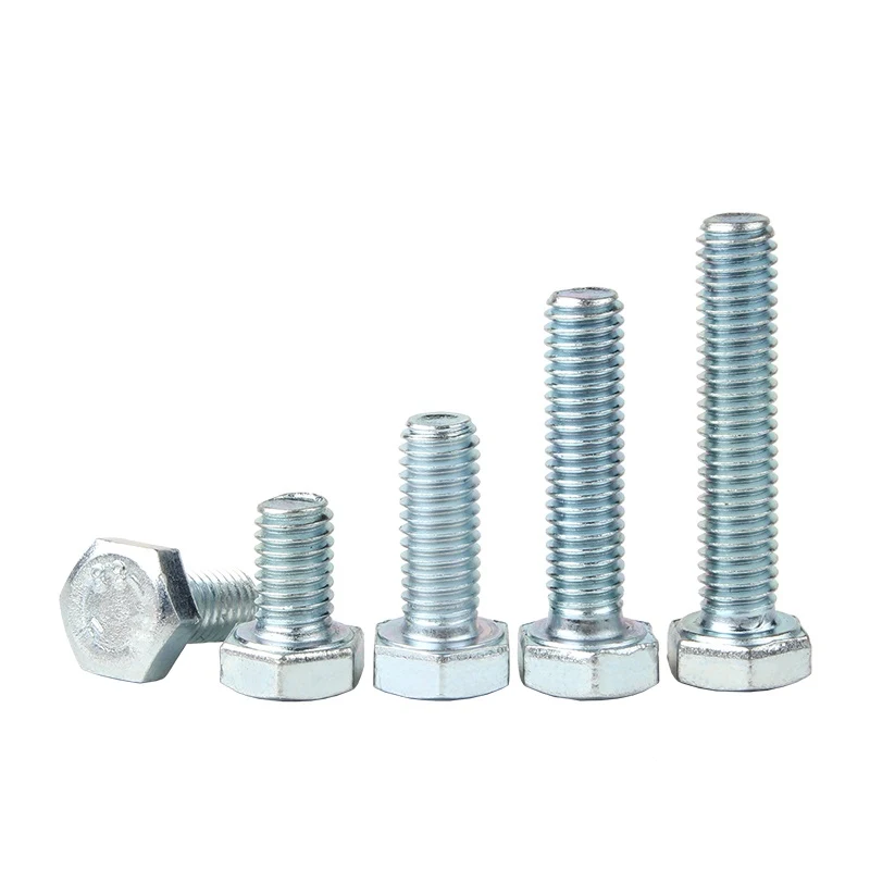 High Strength Grade 8.8 10.9 12.9 Steel DIN931 DIN933 Zinc Plated Hex Bolts (3)