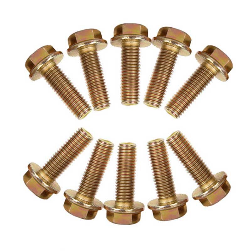 High Strength Grade 4.8 8.8 10.9 12.9 Yellow Zinc Plated DIN6921 Flange Bolts Featured Image