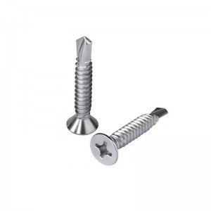 304 Stainless Steel Countersunk Screws Cross groove Flat head tapping screw