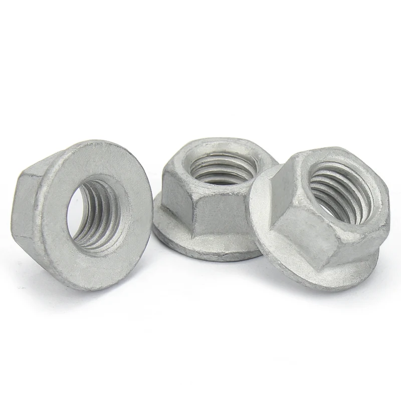 High Strength Grade 4 8 10 12 Steel Dacromet DIN6923 Hex Flange Nuts (4)