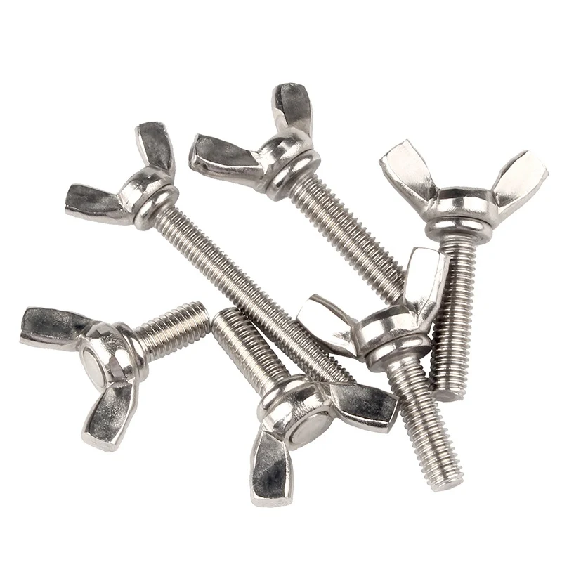 Stainless Steel A2-70 A4-80 SS201 SS304 SS316 DIN316 Butterfly Wing Bolts (1)