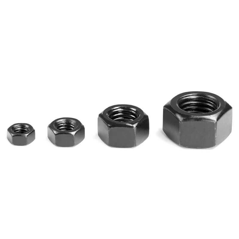 High Strength Grade 4 8 10 12 Steel Black Oxide DIN934 Hex Nuts (5)