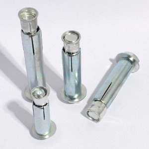 Blue white zinc metal flat head cross expansion screw Explosion-proof screw expansion bolt