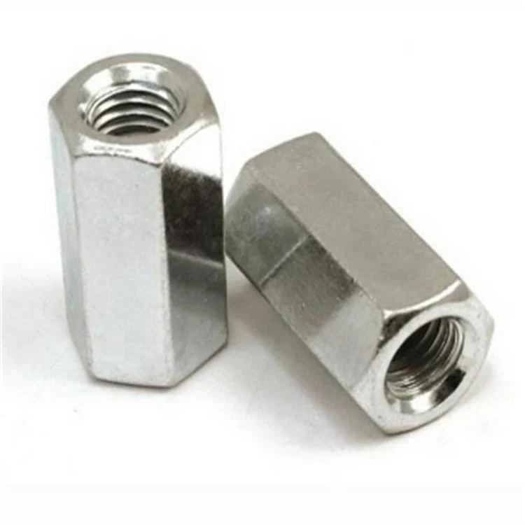Stainless Steel SS201 SS304 SS316 DIN6334 Long Hex Coupling Nuts