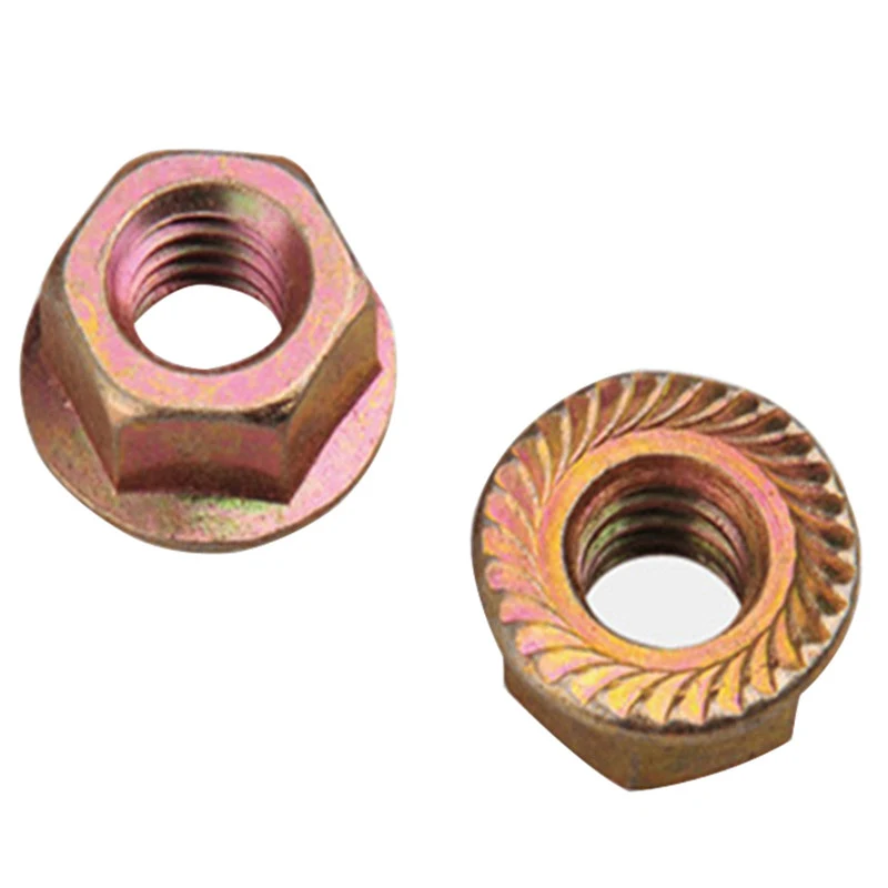 High Strength Grade 4 8 10 12 Steel Color Yellow Zinc Plated DIN6923 Hex  (1)