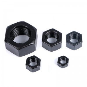 High Strength Grade 4 8 10 12 Steel Black Oxide DIN934 Hex Nuts